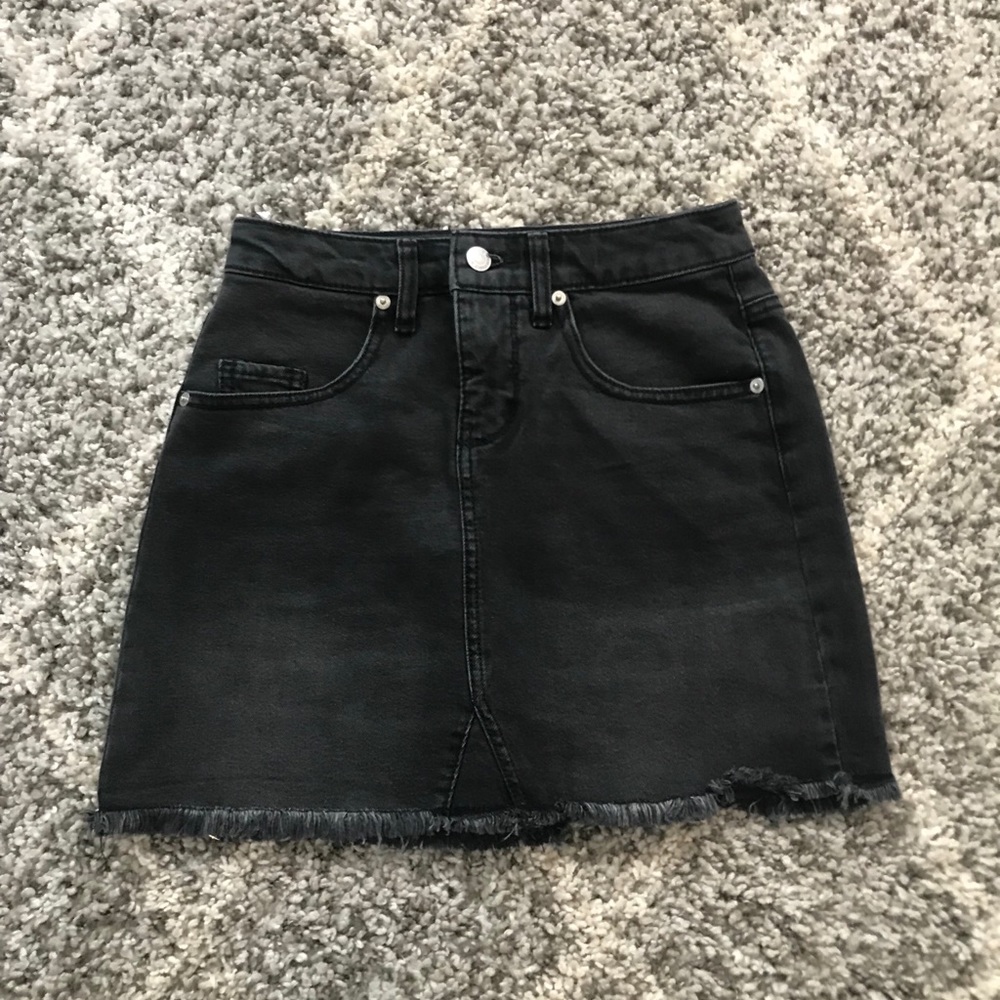 Black Denim Skirt